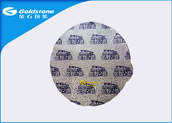 Susu Kemasan Makanan Panas Seal Foil Lid Putaran / Segitiga / Peach Bentuk