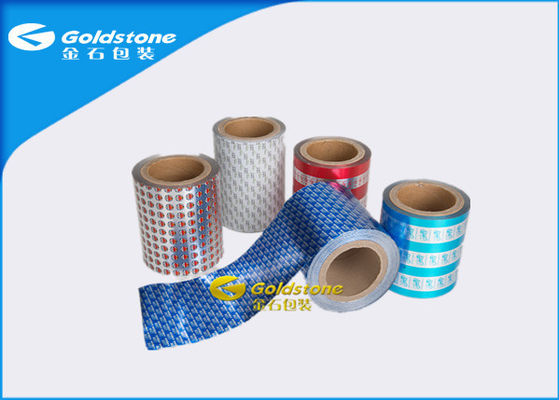 Die Cut Aluminium Foil Lids / Lidding Film Cold Hot Filling Blue Color Printing
