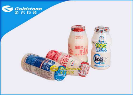 Mudah Peel Aluminium Foil Lid Film Untuk Bakteri Asam Laktat Minum Single Side Embossed
