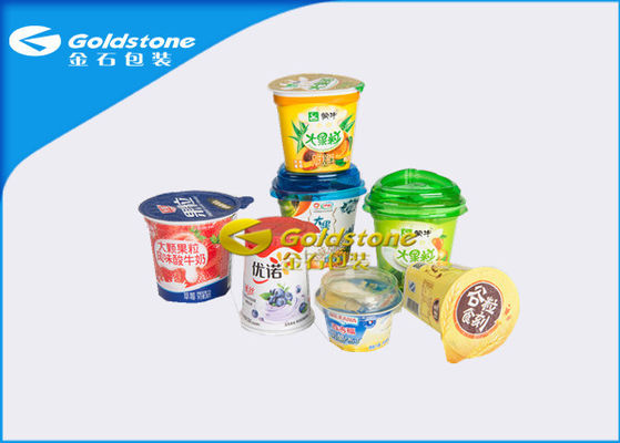 Colorful Printed Plastik Frozen Yogurt Piala, pecah High End Mini Plastik Piala