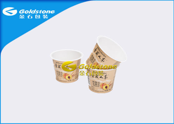 Offset Printing Food Grade Plastic Yogurt Piala, ramah lingkungan pakai Ice Cream Piala