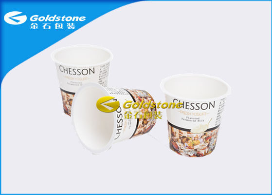 Otomatis Membentuk Piala Plastik Yogurt Dengan Curved Surface Logo Percetakan