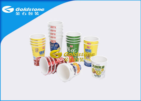 Halus datar HDPE Plastik Yogurt / Smoothie Piala pakai Eco Friendly
