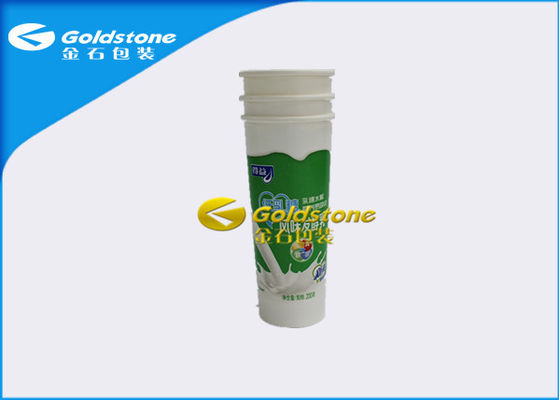 Flexography Percetakan Plastik Yogurt Piala Kontainer, Cold Filling Plastik Milkshake Piala