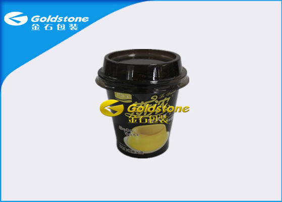 High End Deluxe Plastik Yogurt Piala Dengan Inmold Label Atau Shrink Sleeve