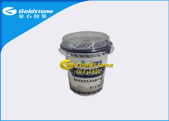 High End Deluxe Plastik Yogurt Piala Dengan Inmold Label Atau Shrink Sleeve