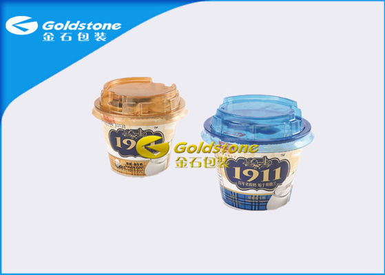 Outerside Kertas Di dalam Plastik Yogurt Piala Dengan Lid High End Penampilan