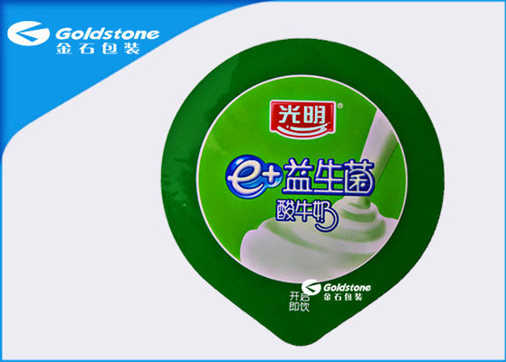 Logo Custom Custom Die Cut Lids Bahan Kemasan Yogurt