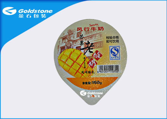 Peelable Soft Temper Die Cut Lids Untuk Kemasan Susu 8 Warna Percetakan