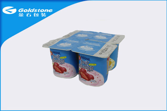 Rollstock Germfree Aluminium Sealing Film Dengan Delicate Printing Anti Bocor
