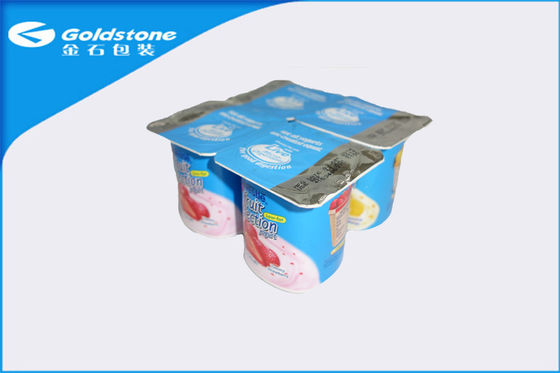 Rollstock Germfree Aluminium Sealing Film Dengan Delicate Printing Anti Bocor