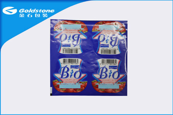 Coloury Pattern No Spill Aluminium Lidding Roll Film Untuk Kemasan Susu