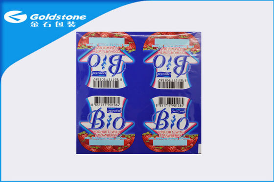 Metallic Shiny Surface Lidding Film Makanan Kemasan Delapan Struktur Piala