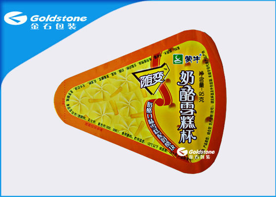 Drop Shaped Disposable Heat Seal Foil Lids Sealing Untuk Kemasan Susu