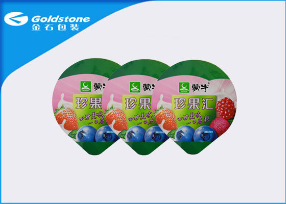 Non Tumpahan Yoghurt Tutup, Segel Piala Aluminium Foil Lasan 1- 8 Warna Pencetakan