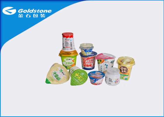 Pra-Potong Aluminium Heat Seal Foil Lids Untuk Kemasan Wadah Plastik