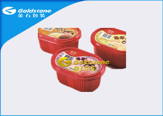 Colorful Printed pakai plastik Yogurt Piala Injection / Thermo Pembentukan Jenis