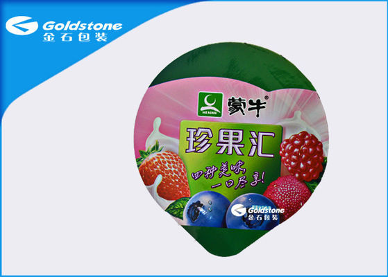 Drop Shaped Disposable Aluminium Foil Lids Die Cut Untuk Kemasan Susu